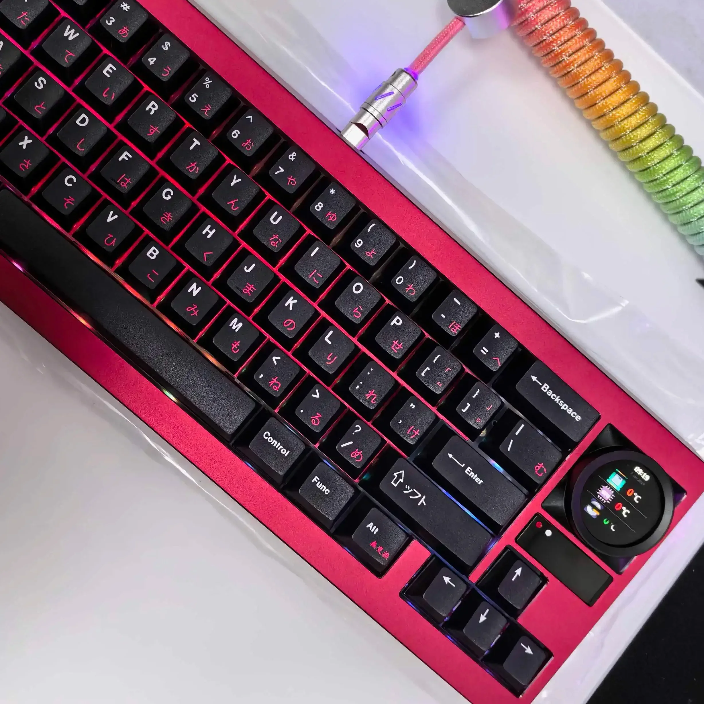 Wuquestudio Freya68 Mechanical Keyboard Kit Customized Three Mode Touch Screen Rgb 68 Key Keyboard Kit For Gamer Office Gifts