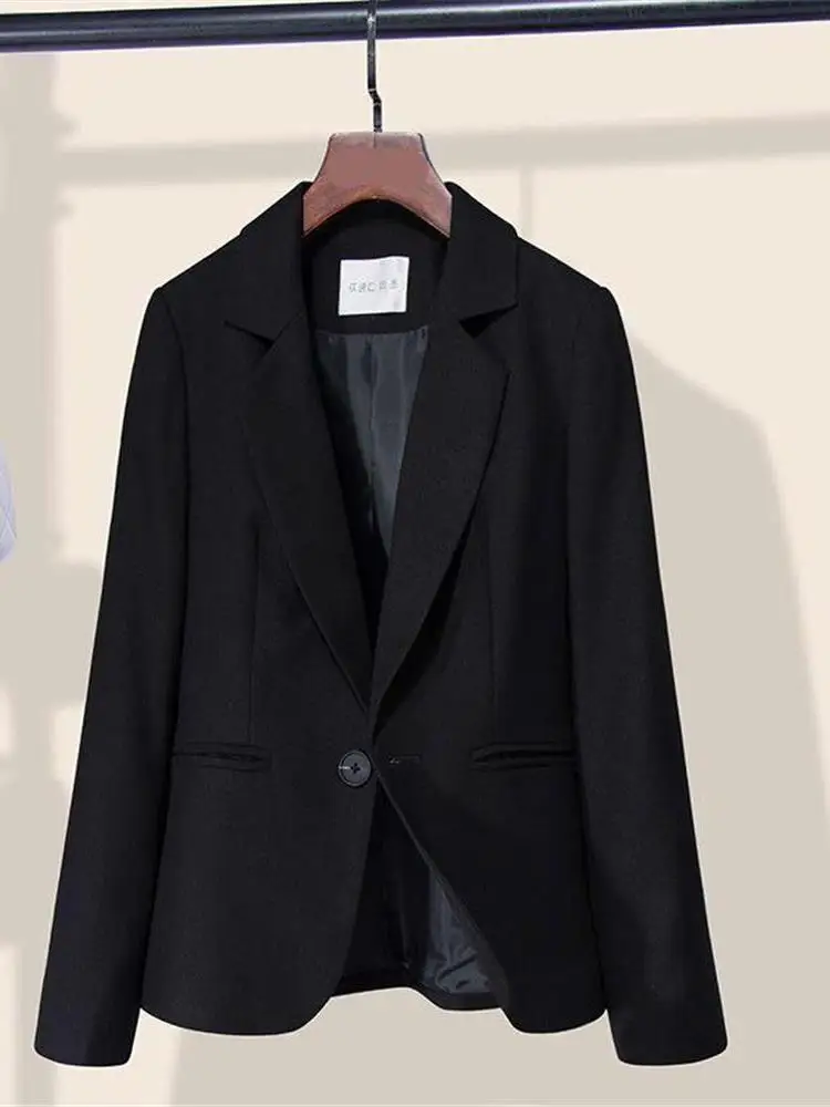 

Bla Profional Suit Casual Sle ort Length Long Sve Women's Jaet Cleanfit Design Office Wear Chinese Brand