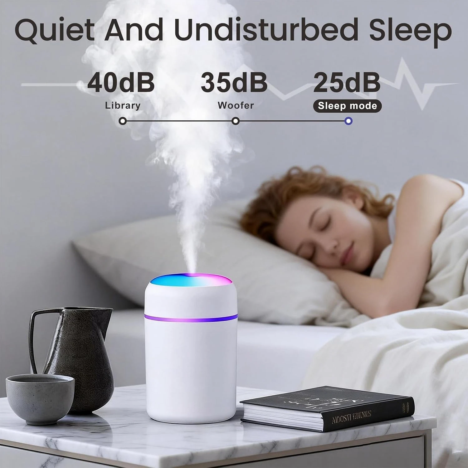 2026 New Upgrade Portable Colorful Cool Mini Humidifier, USB Personal Desktop Humidifier,. Perfect For Bedroom, Office