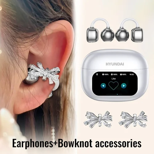 Imagen 2 del producto Choice HYUNDAI HY-C02 Pendientes bonitos Auriculares inalámbricos Bluetooth Pantalla de alimentación LED Micrófono Auriculares de sonido estéreo