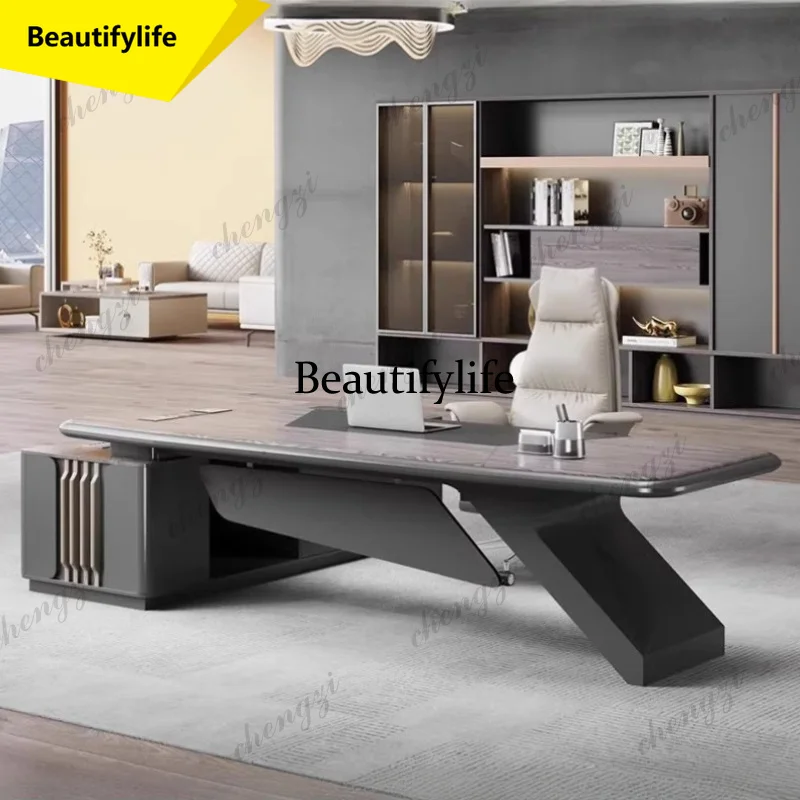 

A53 Large Storage Office Desks Modern Drawer Wooden L Shape Computer Desks Table Study Writing Mesa De Escritorio