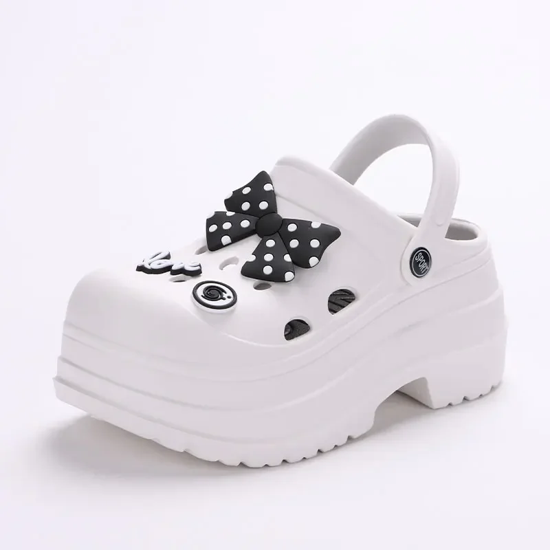 Eva Chunky Plateau-Sandalen für Damen 2024 Sommer Dickbodige Clogs Pantoffeln mit Geschlossener Zehenpartie Rutschfeste Strand- und Gartenschuhe – Detail 12
