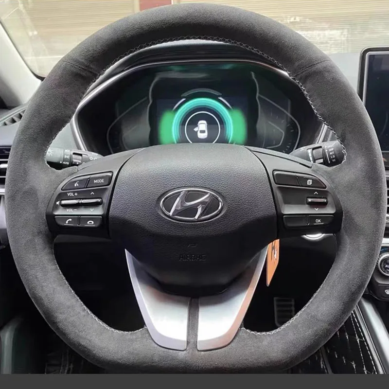 

Прошитые вручную Нескользящие замшевые фотодетали для Hyundai Elantra 4 2019 2018 2017 2016 Ioniq 2017-2019 автозапчасти