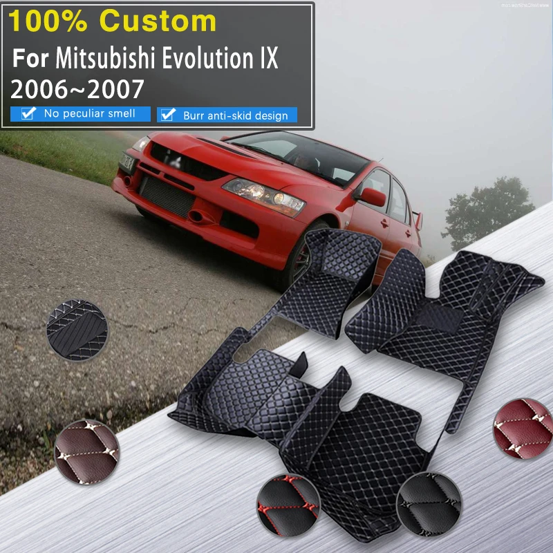 

Car Mats For Mitsubishi Lancer Evolution IX RS GSR 2006~2007 Waterproof Carpet Car Floor Mat Alfombrillas Coche Car Accessories