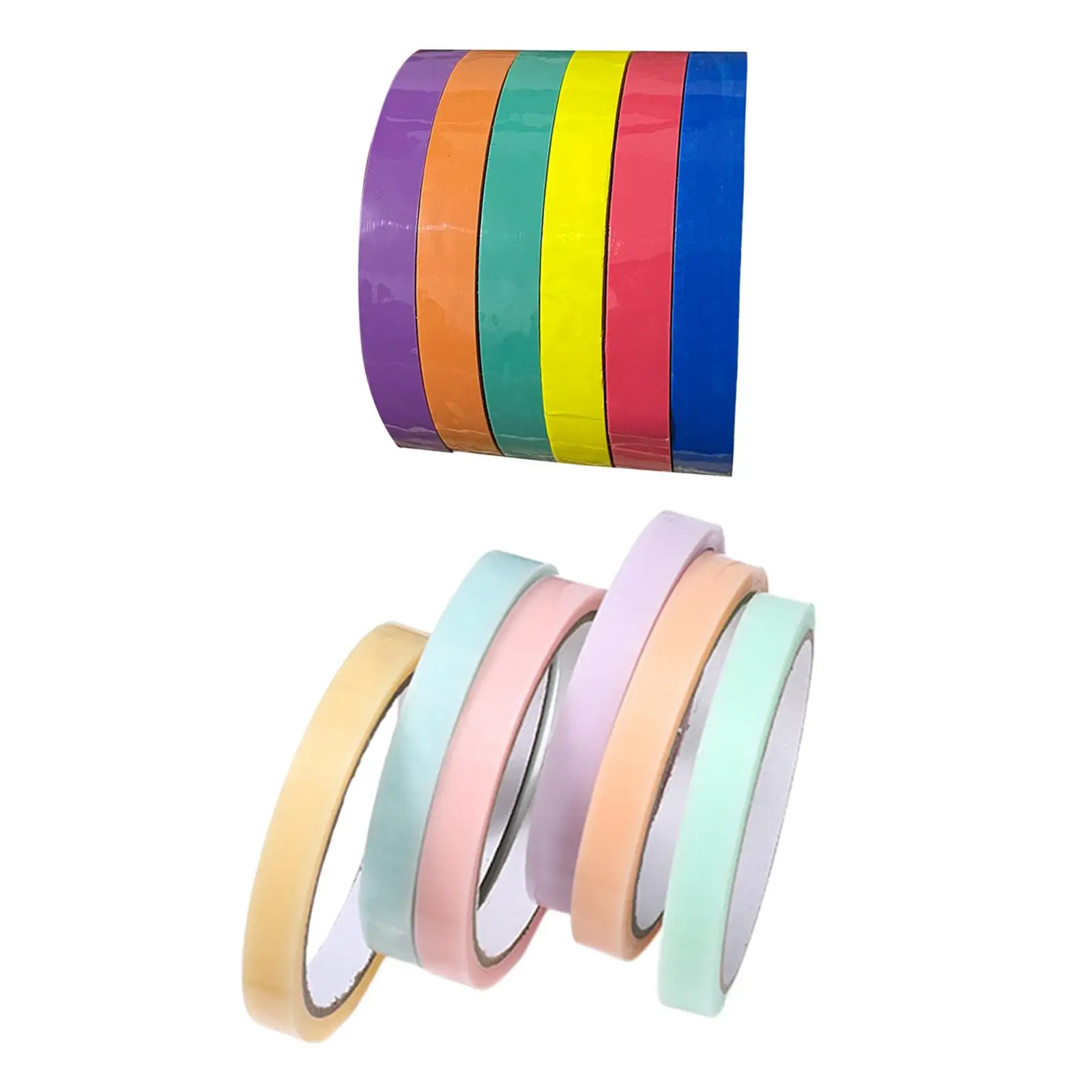 6 Pieces Sticky Ball Tape DIY Crafts Decompression Toys Colorful Tapes for Adult Kids Supplies