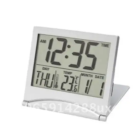 

Multi-Function Electronic Calendar Clock Flip Clock Travel Alarm Clock with Weather Forecast Battery Powered Table Clock