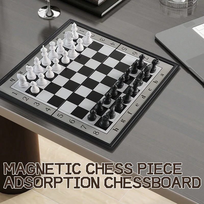 Magnetic Folding Chess Set Felted Game Board 28.5cm*28.5cm Interior Storage Adult Kids Gift Family Game Chess Board