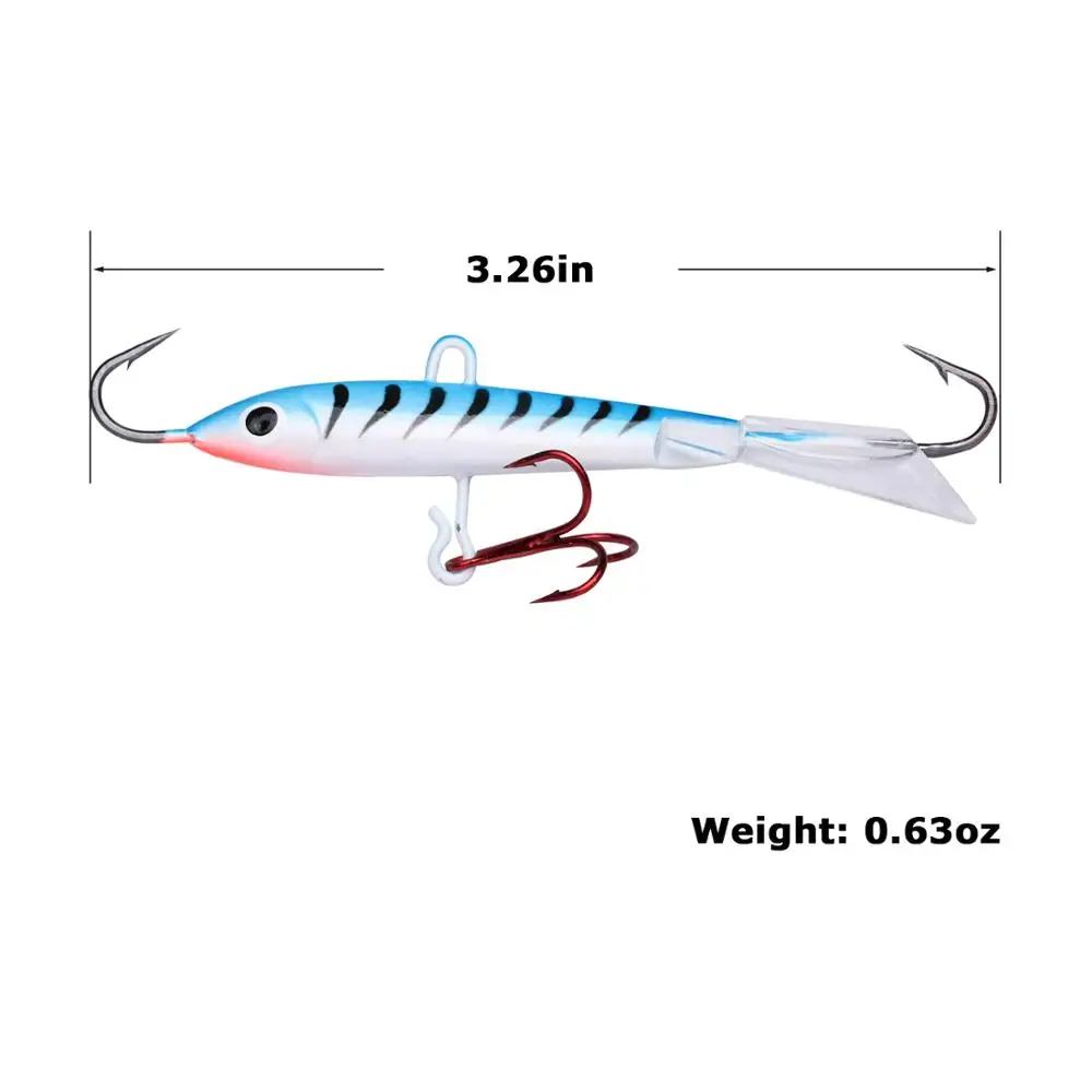 Goture 1pc Winter Balancers Lure 8.3cm 18g Ice Fishing Jigging Rap with A Minnow Profile Balance for Pike Trout Fishing 4 Color