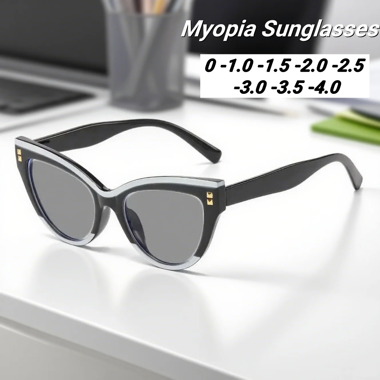 

Retro Luxury Personalized Willow Nail Cat Eye Women's Myopia Sunglasses Outdoor Neutral High-quality Driving Sunscreen Glasses