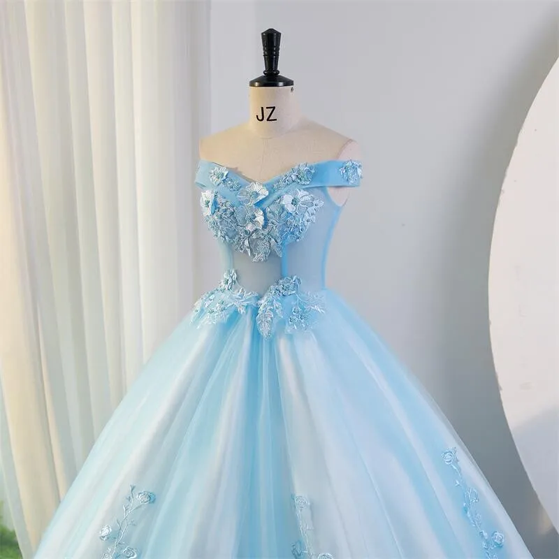 Ashley Gloria-Robe de Quinceanera en dentelle, robe de Rhde luxe, robes Boho, robe de soirée Sweet Off initiée, photo réelle, nouveau, été