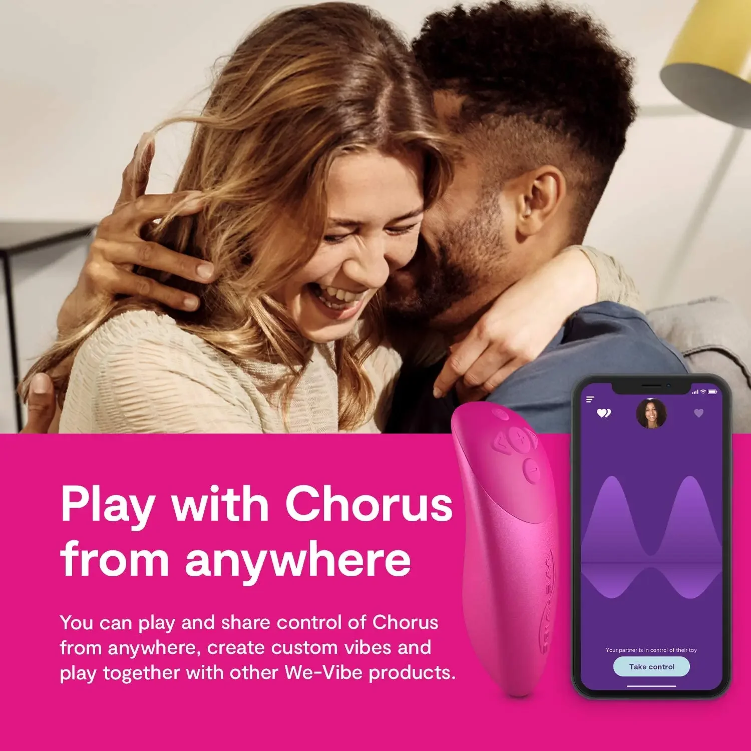 We-Vibe Chorus Couples Vibrator Remote & App Controlled Wearable Vibrating Smart Sex Toy U-Shaped G Spot Vibrator