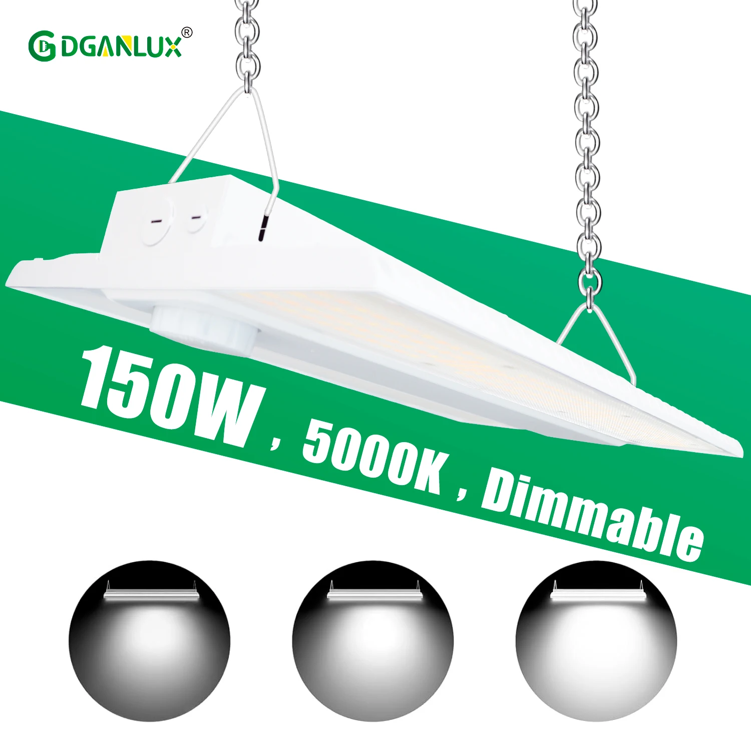 Industrial Lighting 3CCT&Power Switchable 80W 120W 150W IP44 LED Linear High Bay Light for Factory Warehouse Workshop
