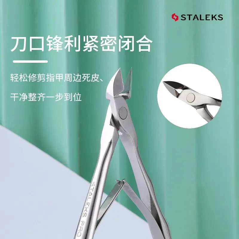 STALEKS NE-10-9 Nail Cuticle Nipper Manicure Scissors Pro Stainless Steel Tweezer Clipper Dead Skin Remover Scissor Trimmer Tool