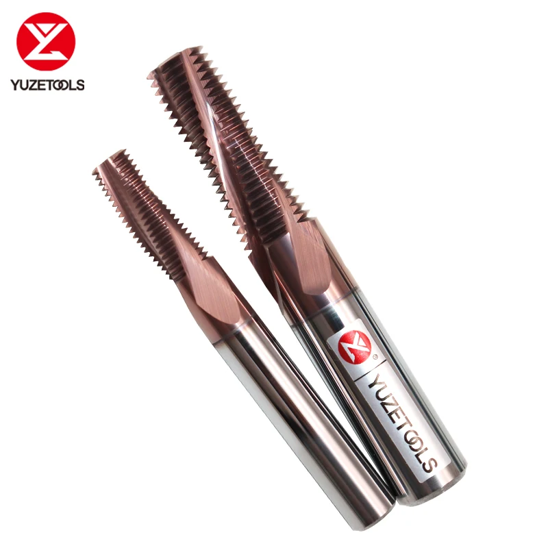 HRC68 Thread Milling Cutter Full Tooth Carbide Tungsten Steel CNC Machining  Coated Cutting Tool Thread BSPT(RC) 1/16-28 Tap