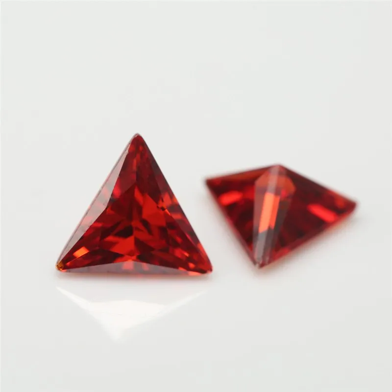 

Garnet Orange Cubic Zirconia Stone 5A Triangle Shape Loose CZ Gems For Making Jewelry High Temperature Resistance 2x2mm~10x10mm