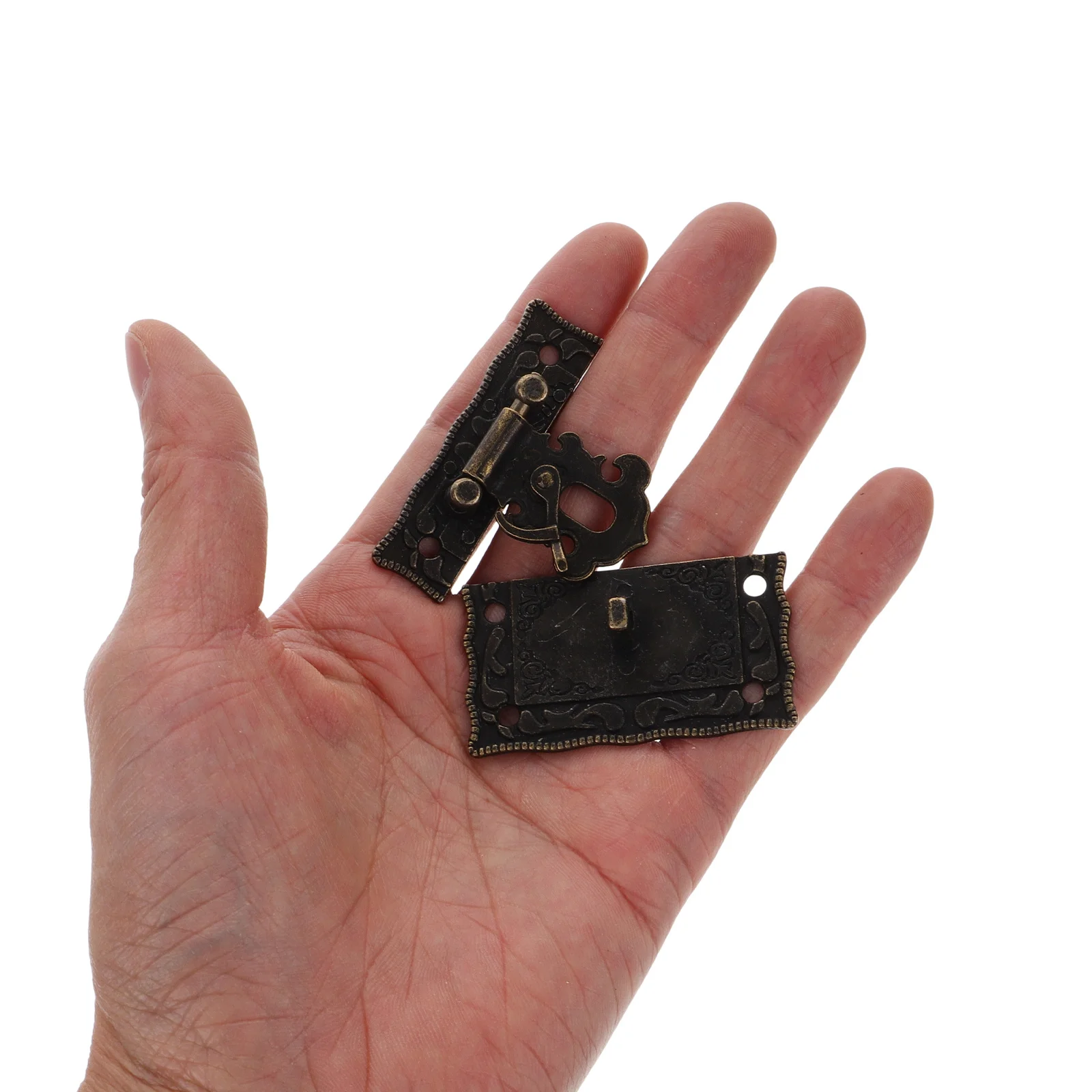 

Vintage Box Clasp Metal Hasp For Gift Jewelry Case Small Latch Buckle Replacement Hardware Closure Fastener