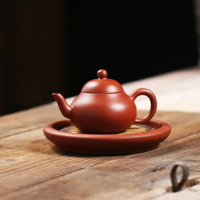 130ml Chinese Yixing Purple Clay Teapots Famous Handmade Dragon Pattern Xishi Tea Pot Raw Ore Dahongpao Kettle Zisha Tea Set