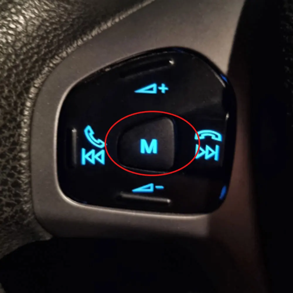 Cruise Control Buttons Steering Wheel Audio Volume Switch Middle M Button accessories For Ford Fiesta MK7 MK8 ST Ecosport 2013