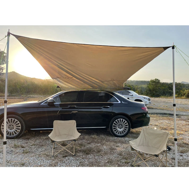 Outdoor Camping Car Side Awning 4x4 Waterproof Easy Folding Car Side Awning With Car Roof Top Tent