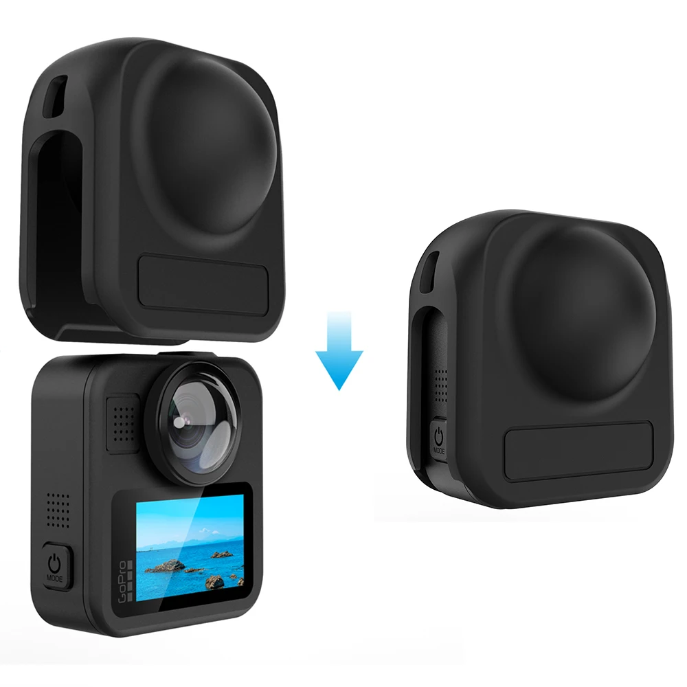 ل GoPro MAX 2 غطاء من السيليكون غطاء العدسة غطاء سيليكون الزجاج المقسى حامي الشاشة واقية لملحقات GoPro Max2 #4