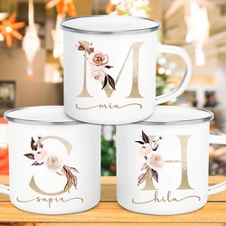 Canecas com estampa floral, nome personalizado, copos de suco de café, casamento, despedida de solteiro, copo de vinho, dama de honra, noiva, dia dos namorados, presentes de natal