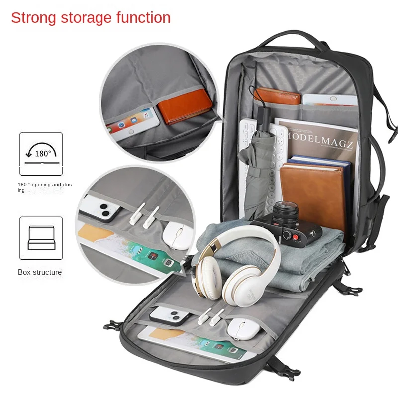 Travel Laptop Backpack USB Charge Shoe Compartment Large Capacity Computer Rucksack Men Women College Student Shoulder Bag