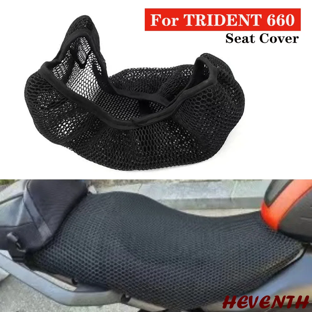 Motorcycle Seat Cushion Cover For Trident 660 2023 Tiger Sport 660 3D Waterproof Breathable Mesh Seat Cushion Cover Accessory