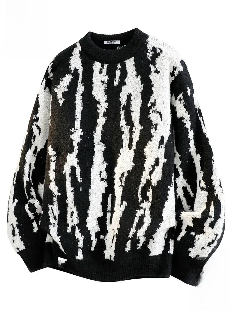 

Мужской теплый повседневный свитер Paul Frank с круглым вырезом, свободного кроя, с дизайном обезьяны с большим ртом, из смеси полиэстера и нейлона, для осеннего сезона