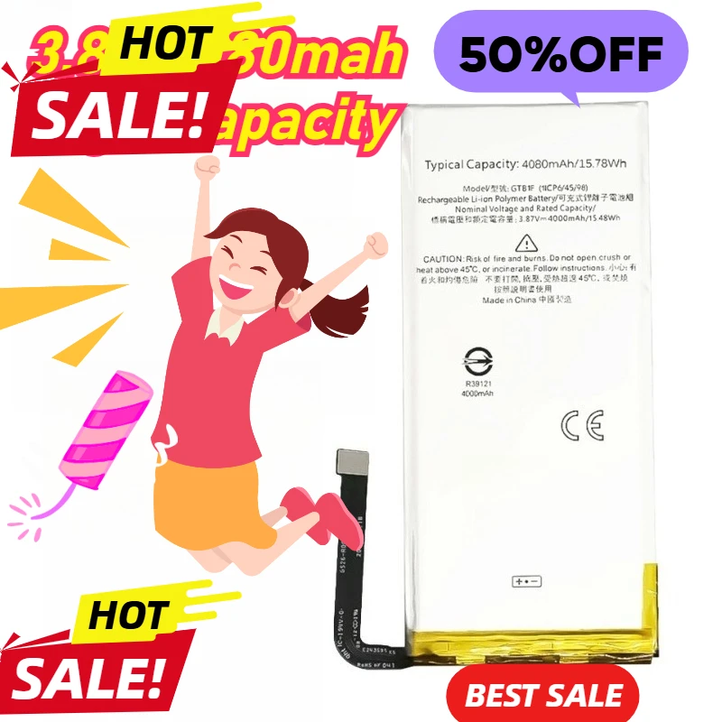 3.8V 4080mAh High Capacity 4080mAh GTB1F Rechargeable Battery for Google Pixel 5 Mobile Phone