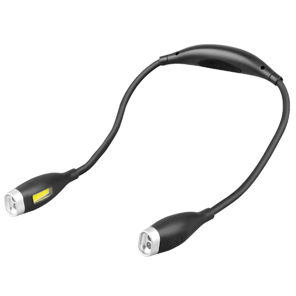 Reading Lamp Bendable Arms LED Night Light Flexible Flashlight Adjustable Brightness for Night Running Walking Knitting Camping