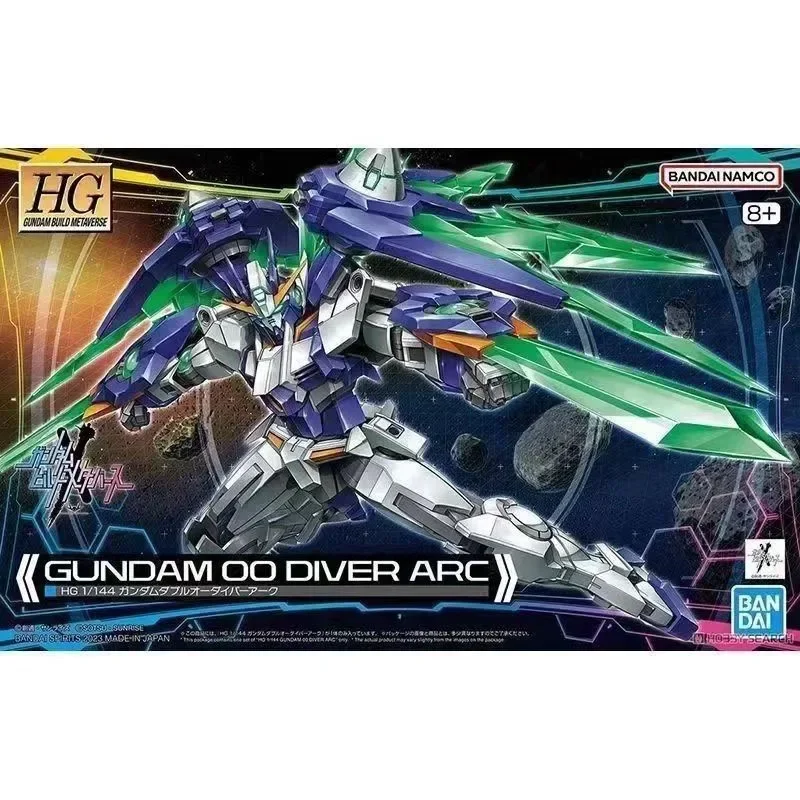 Bandai Genuine Original HG 1/144 GUNDAM BUILD METAVERSE GUNDAM 00 DIVER ARC    Anime Action Figure Assembly Model Toys