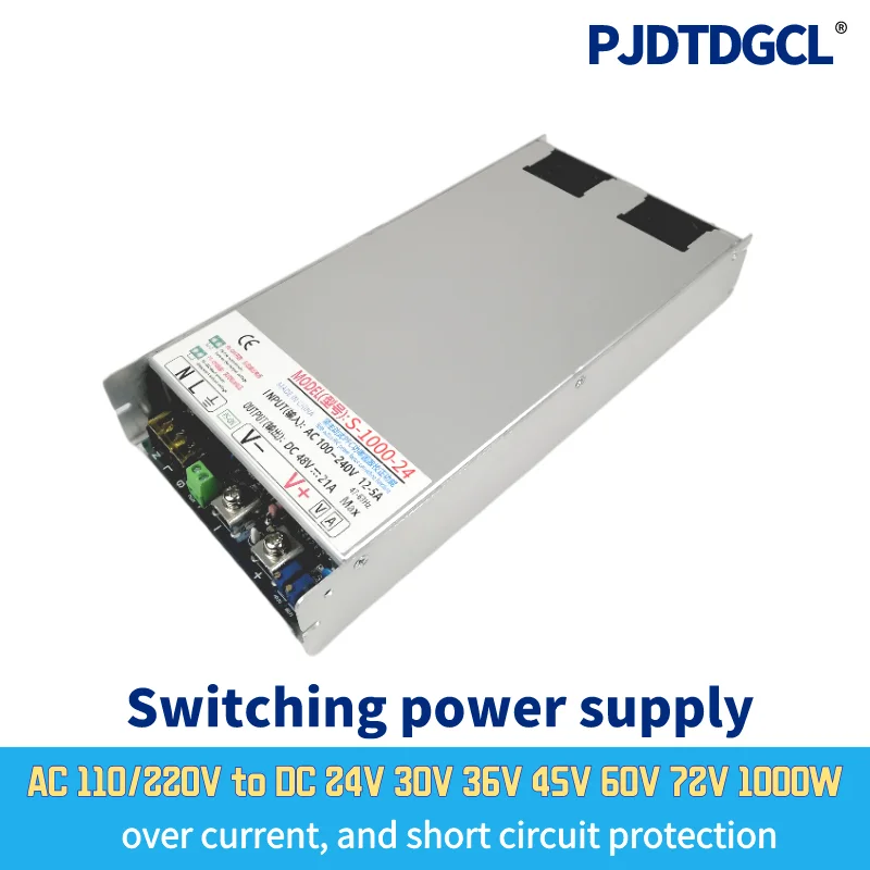 Adjustable from 0-24V0-41.6A 30V 33A 36V 45V 48V 60V 72V 150V 1000W (PFC) Switching Power Supply For Led 110V/220V Ac To Dc Smps