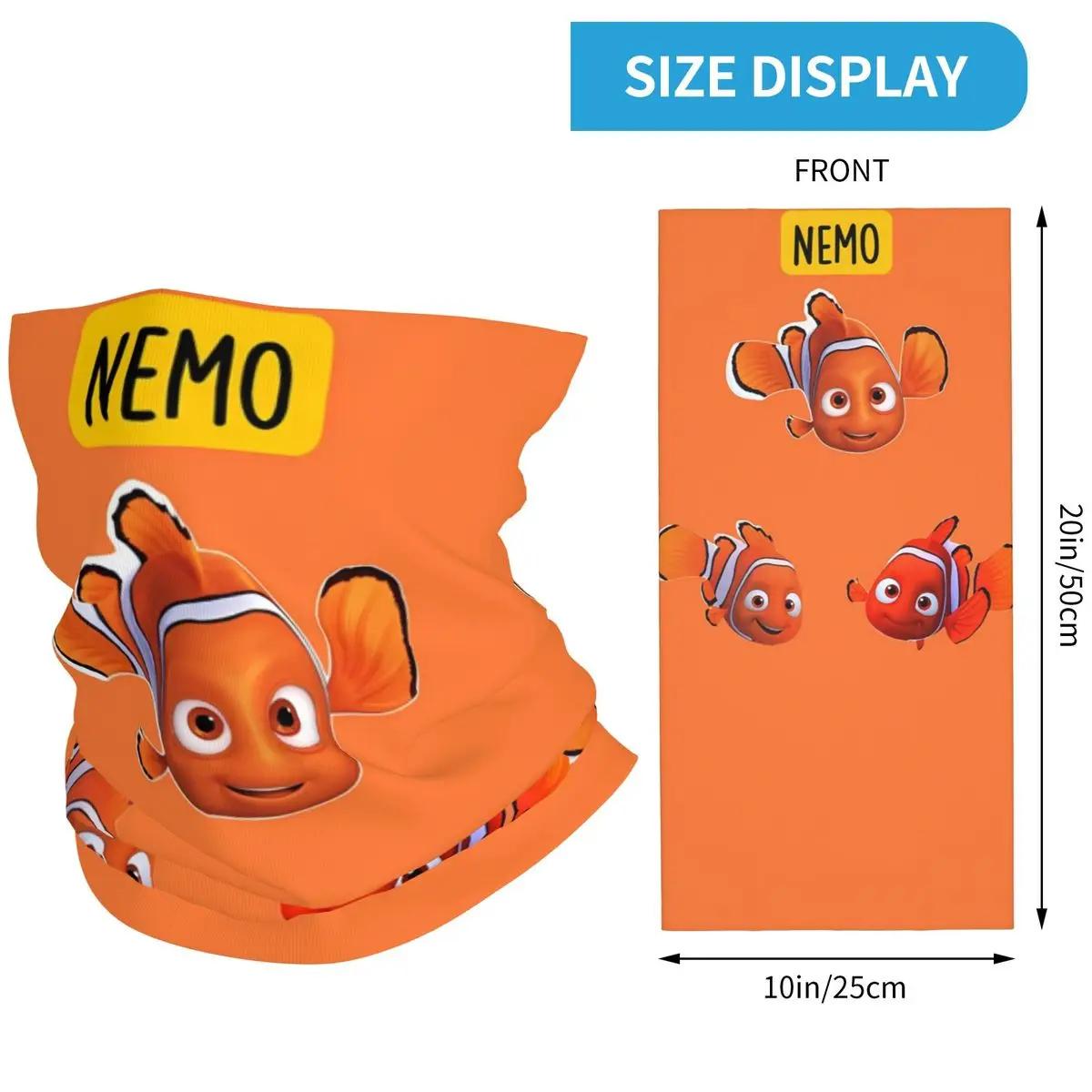 Finding Nemo Bandana Retro Cycling Mask Hiking Camping Sun Protection Balaclava Custom DIY Soft Bike Tactical Mask