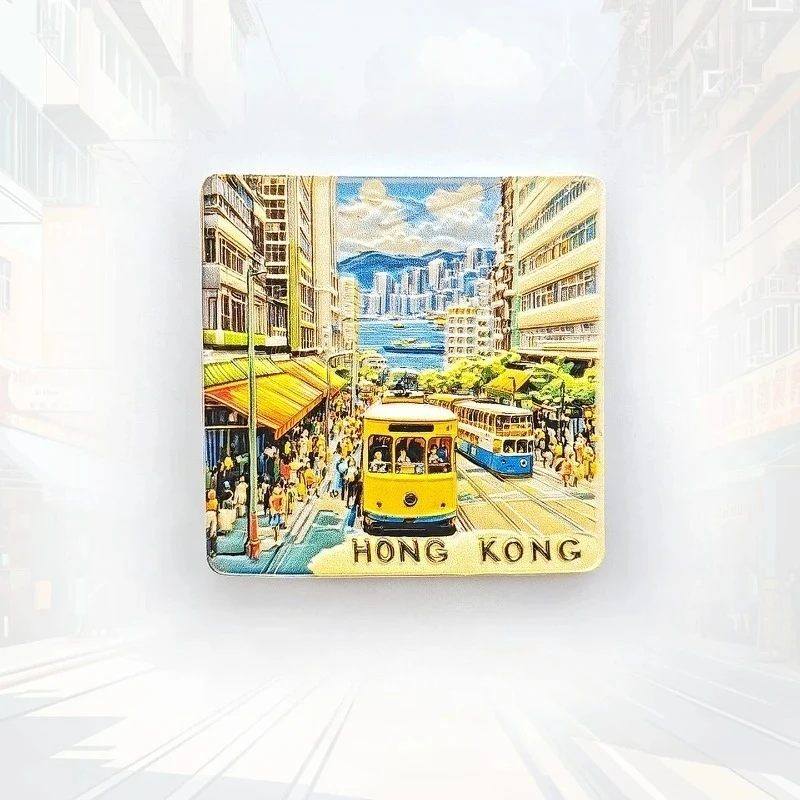 Hong Kong Tram Fridge Magnet - 3D Ding Ding Souvenir Des Voeux Road Central Inspired Decor Unique Asia Urban Gift