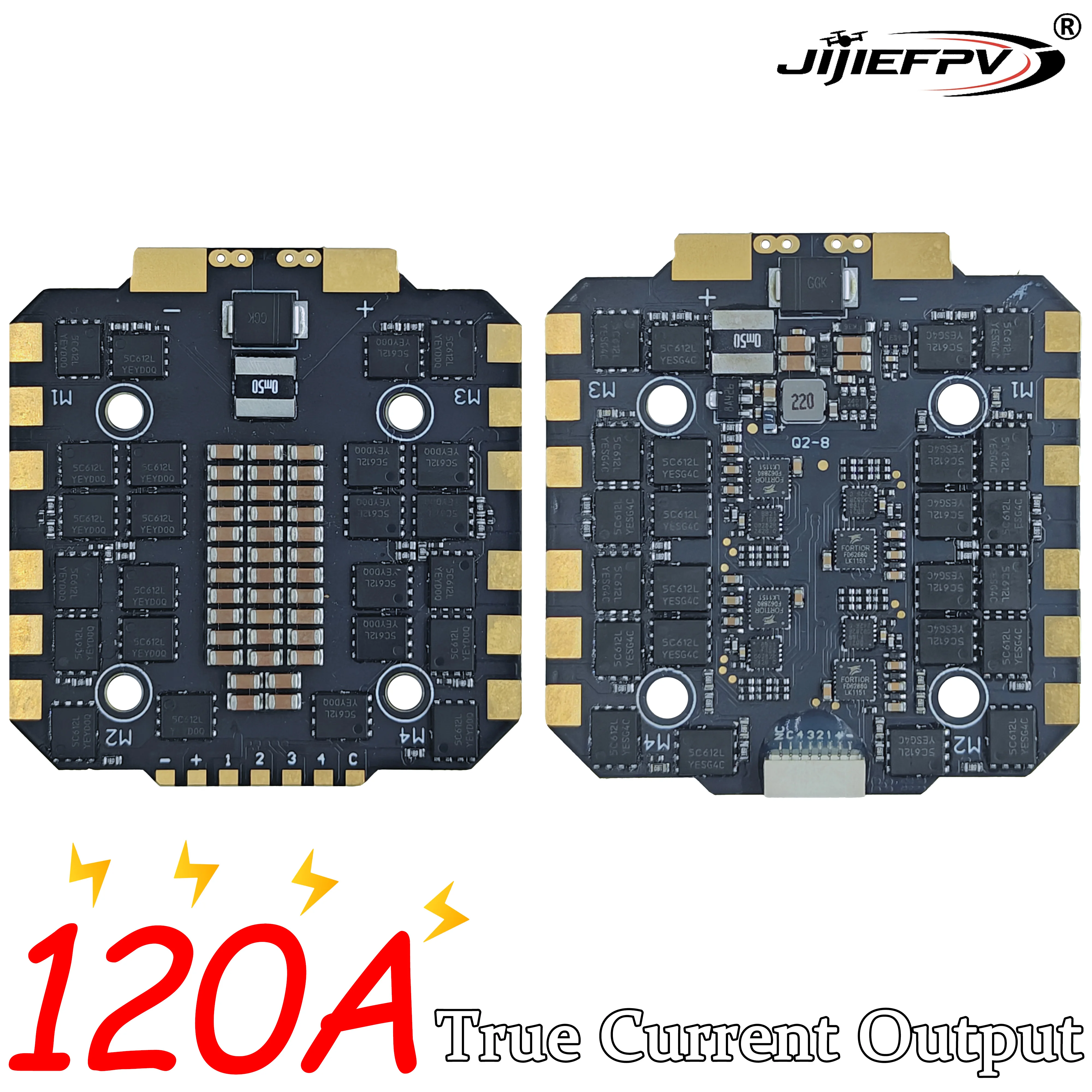 

JIJIEFPV 120A 100A 80A 3-12S 4IN1 ESC H743 Stack H7 FC Flight controller FPV stack for MARK4 13inch FPV Drone frame