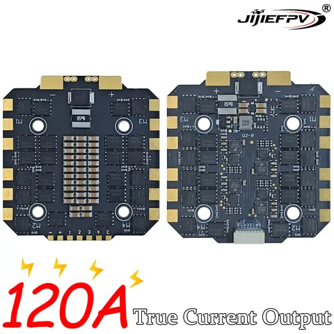JIJIEFPV 120A 100A 80A 3-12S 4IN1 ESC H743 Stack H7 FC Flight Controller FPV Stack for MARK4 13inch FPV Drone Frame