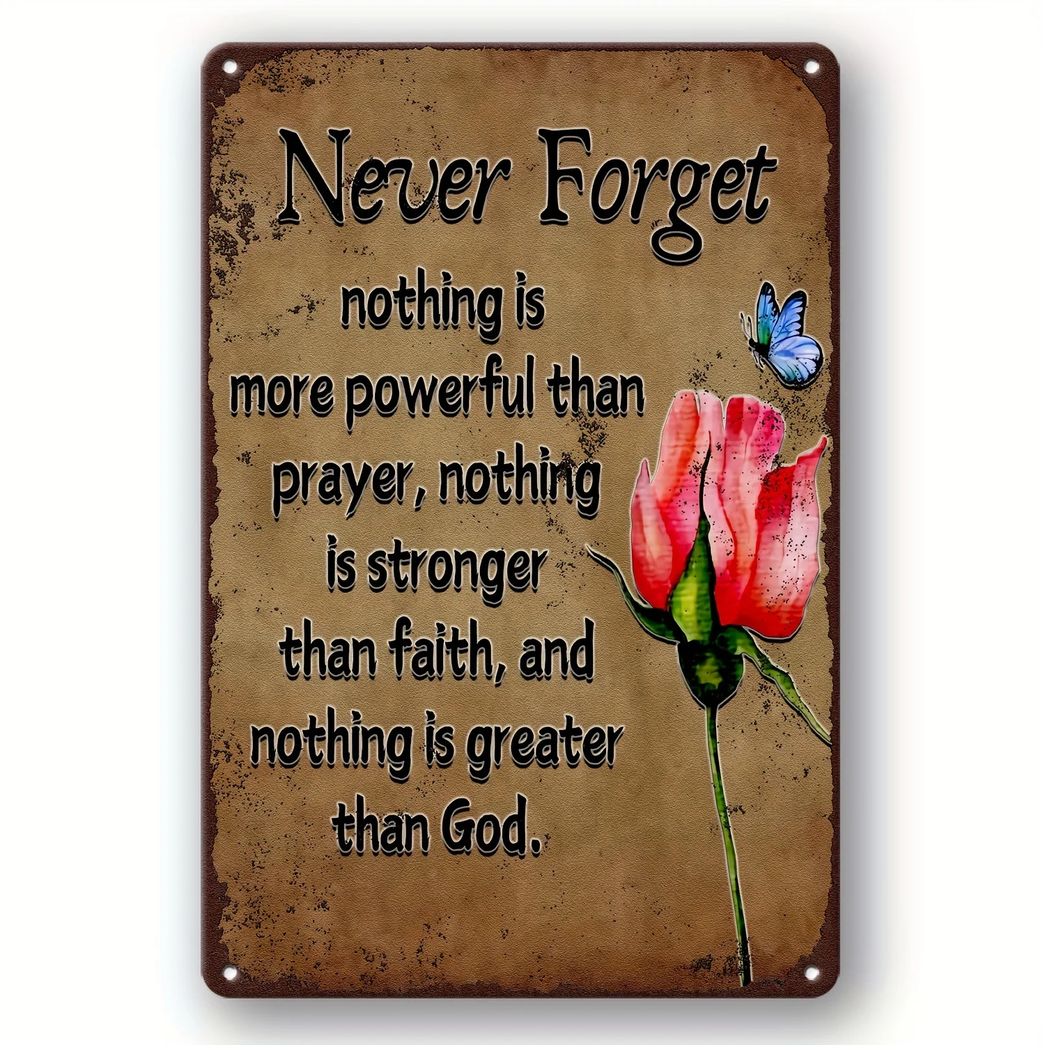 Inspirational Humorous Quotes Metal - Vintage Style for Home, Bar, Cave, Garage or Garden Decor, Wall Hanging, 8x12 Inches