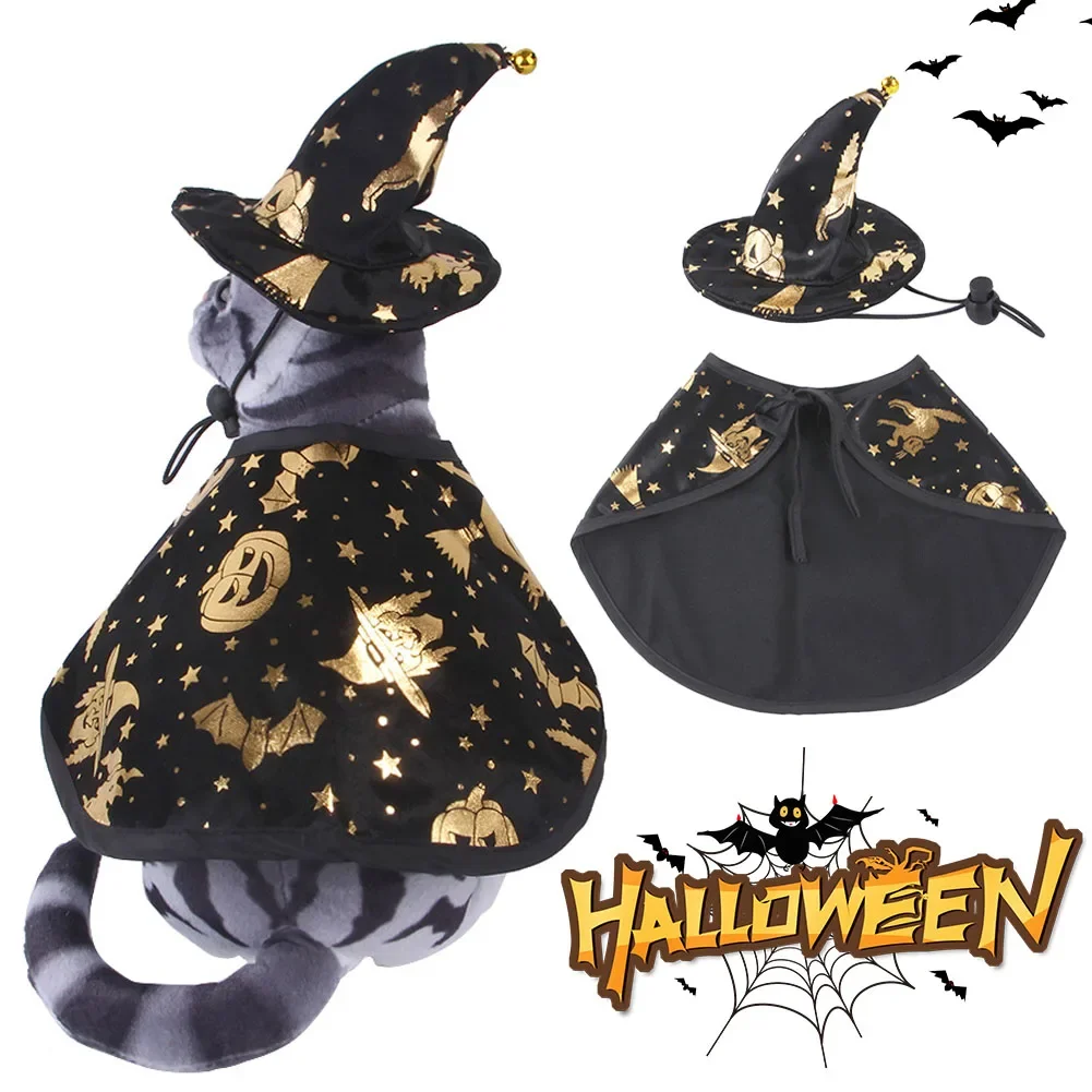 Halloween Pet Costumes Cute Cosplay Vampire Cloak for Small Dog Cat Kitten Puppy Dress Up Pumpkin Pet Clothes