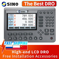 SINO SDS200 Metal 4 Axis LCD Digital Readout Display DRO Kit KA-300 Glass Linear Scale Encoder For Lathe Grinder Millilling Dril
