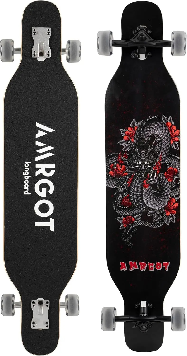 

42-Inch Drop Through Longboard with Concave Deck for Cruising and Professional Use, Durable Maple Construction