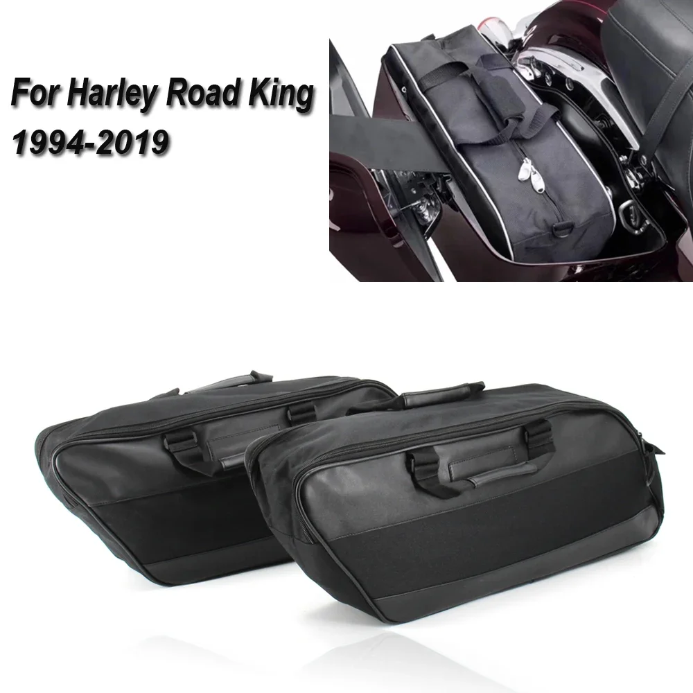 

2x Motorcycle Saddlebag Saddle Bag Luggage Liners Touring Travel Pack For Harley Road King 1994 1995 1996 1997 1998 1999-2019