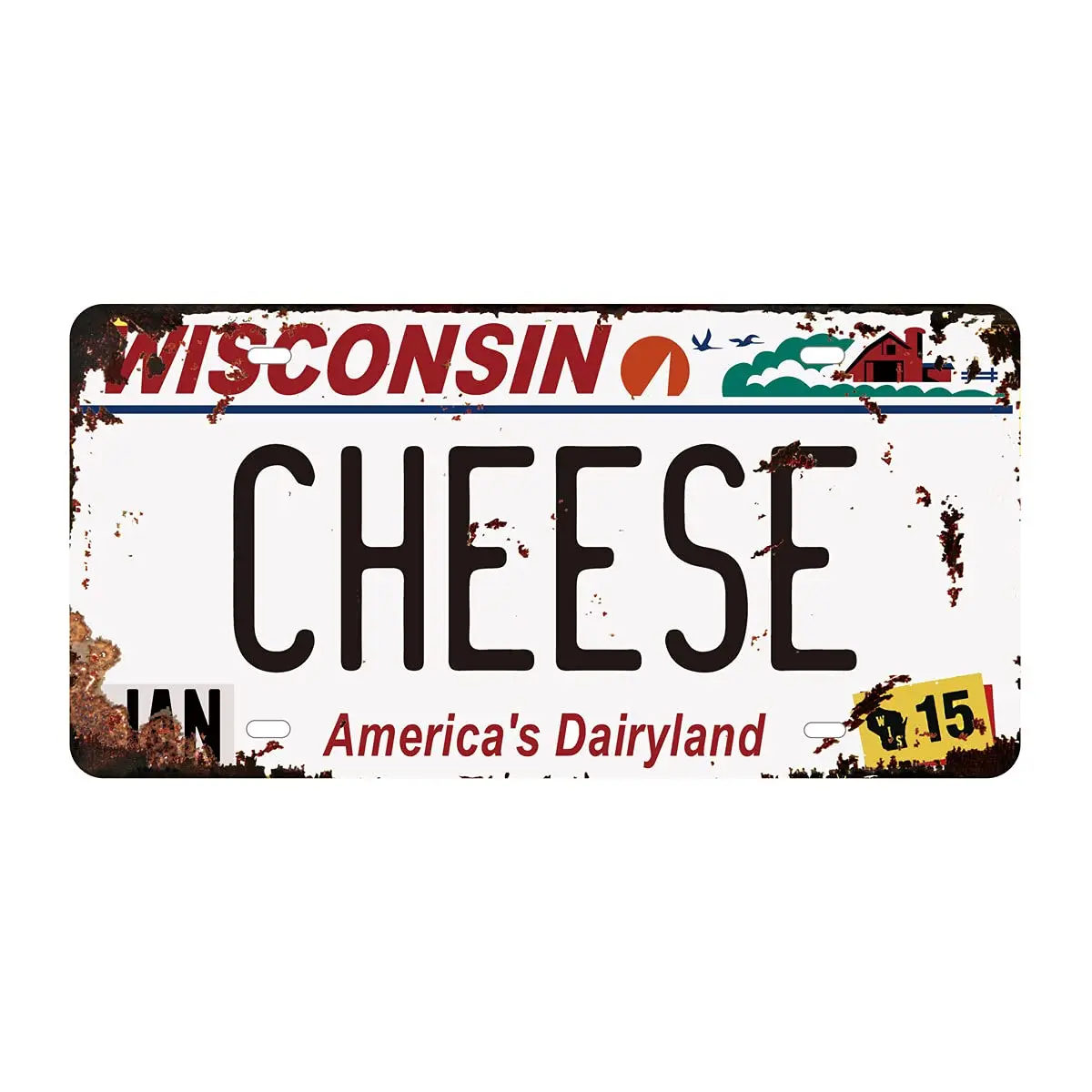 Винтажный номерной знак, рельефный металлический номерной знак, 12x6 дюймов