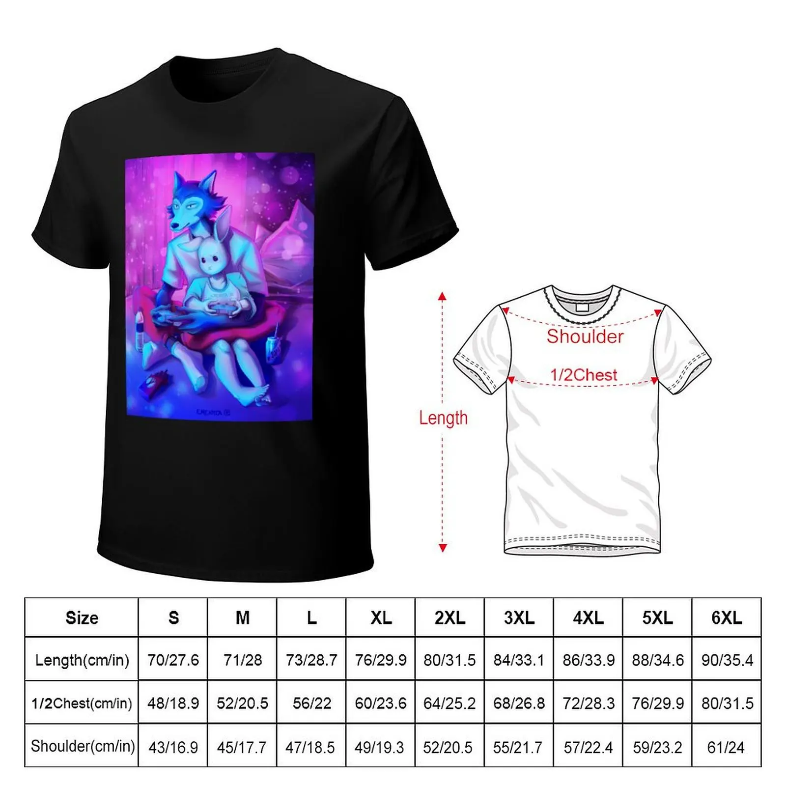 Legoshi and Haru Videogames T-Shirt t shirts for man pack cotton T-Shirt