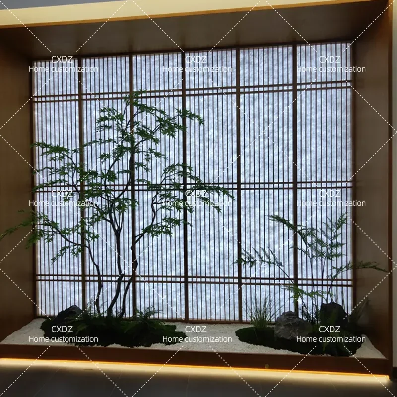 Artificial Nandina Bamboo Tree Large Fake Plant Greenery Indoor Home Decor Soft Ornament for Window Landscaping Living Room