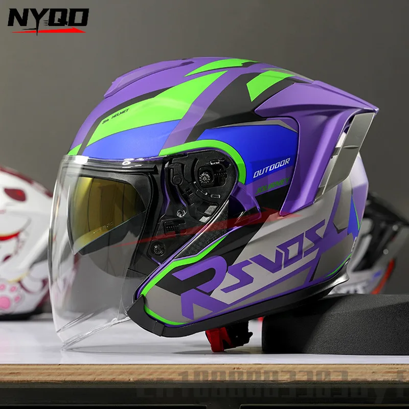 Ryzen motorcycle helmet for men's and women's 3/4 helmet motorcycle half helmet cascos para moto casco moto - Image 4