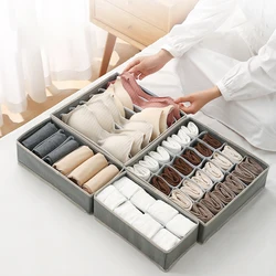 Four-piece Set Underwear Socks Bra Storage Box Collapsible Wardrobe Storage Cabinet Drawer Organizer Household Division Storage