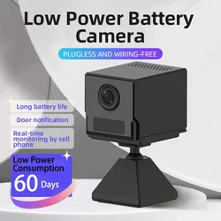 Mini Wifi Camera Long Battery Duration Free Cloud Storage 5MP Survalance Camera Rechargeable Indoor CCTV 2.5K Video Recorder