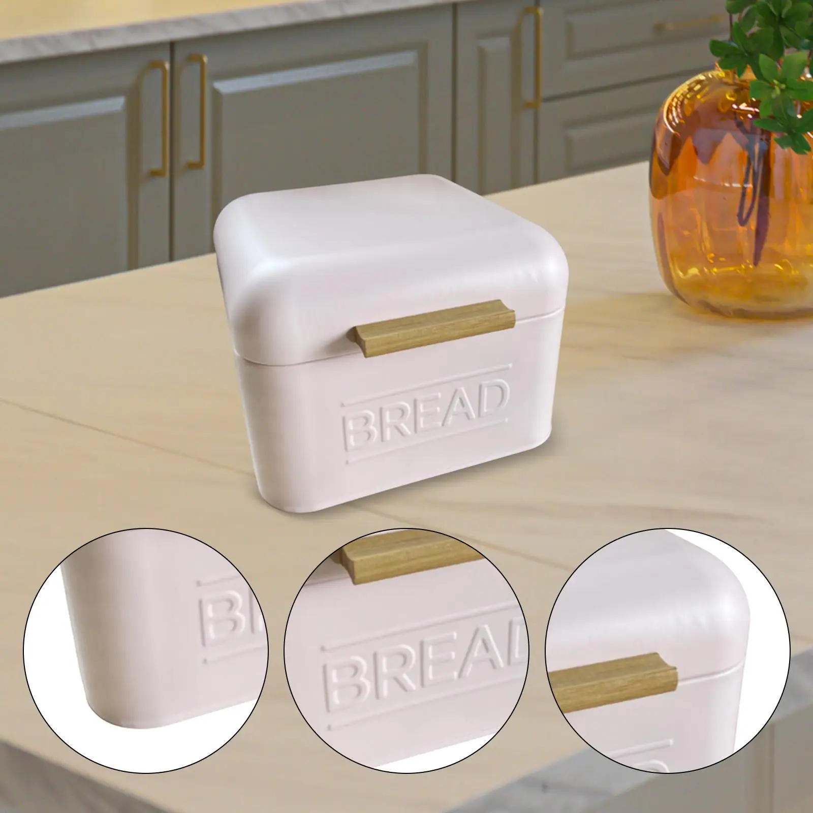 Bread Box Bin Organizer Iron Multipurpose Food Storage Container for Baked Treats Homemade Bread Housewarming Cookies Pantry