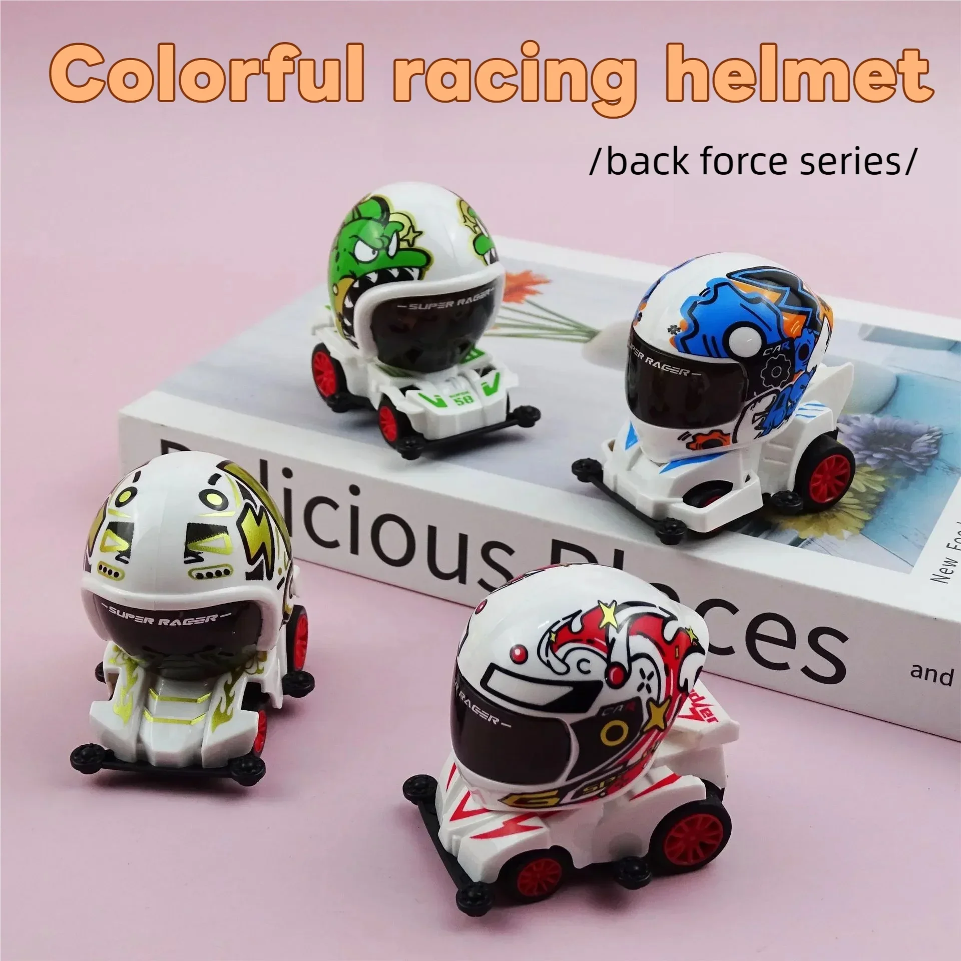 brinquedo-de-carro-de-desenho-animado-com-capacete-e-friccao-mini-veiculo-de-corrida-para-criancas-3-lembrancinha-e-presente-para-festas-oferta-imperdivel
