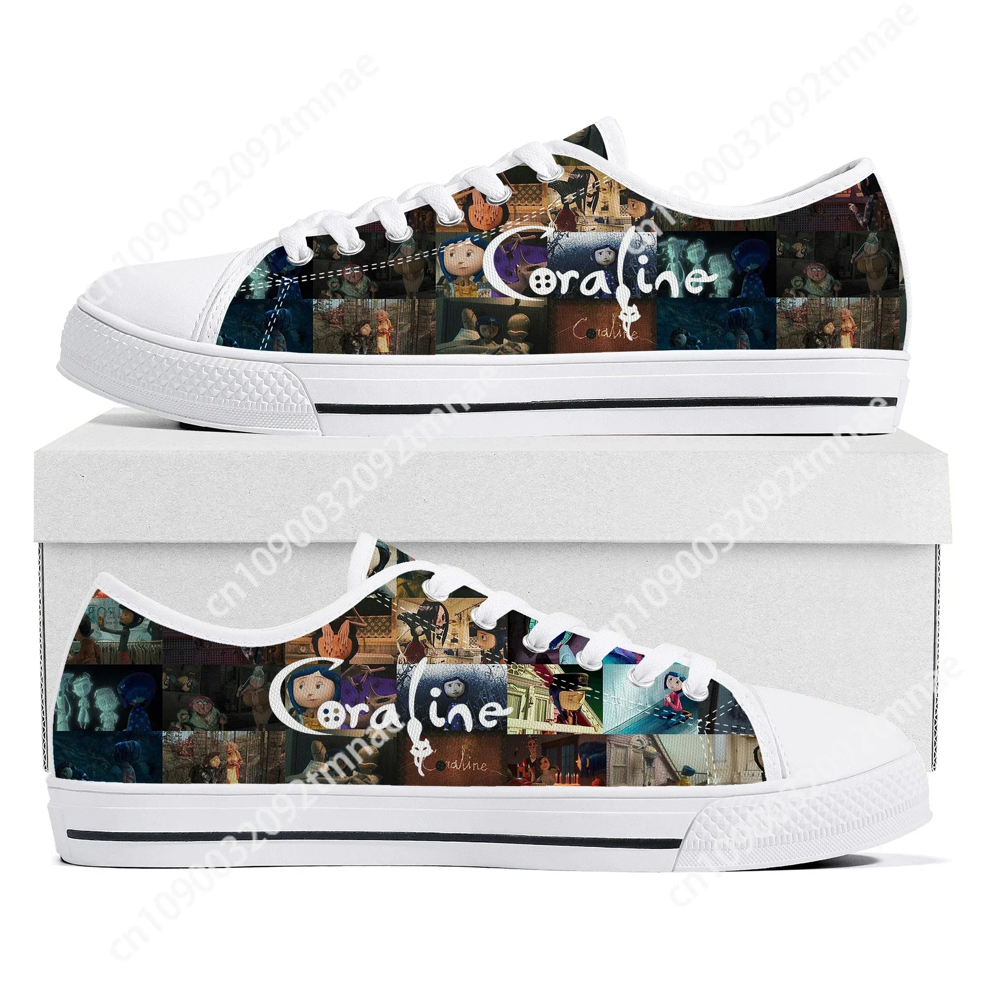 Coraline The Secret Door Low Top Sneakers Womens Mens Teenager High Quality Fashion Canvas Sneaker Couple Custom Built Shoes